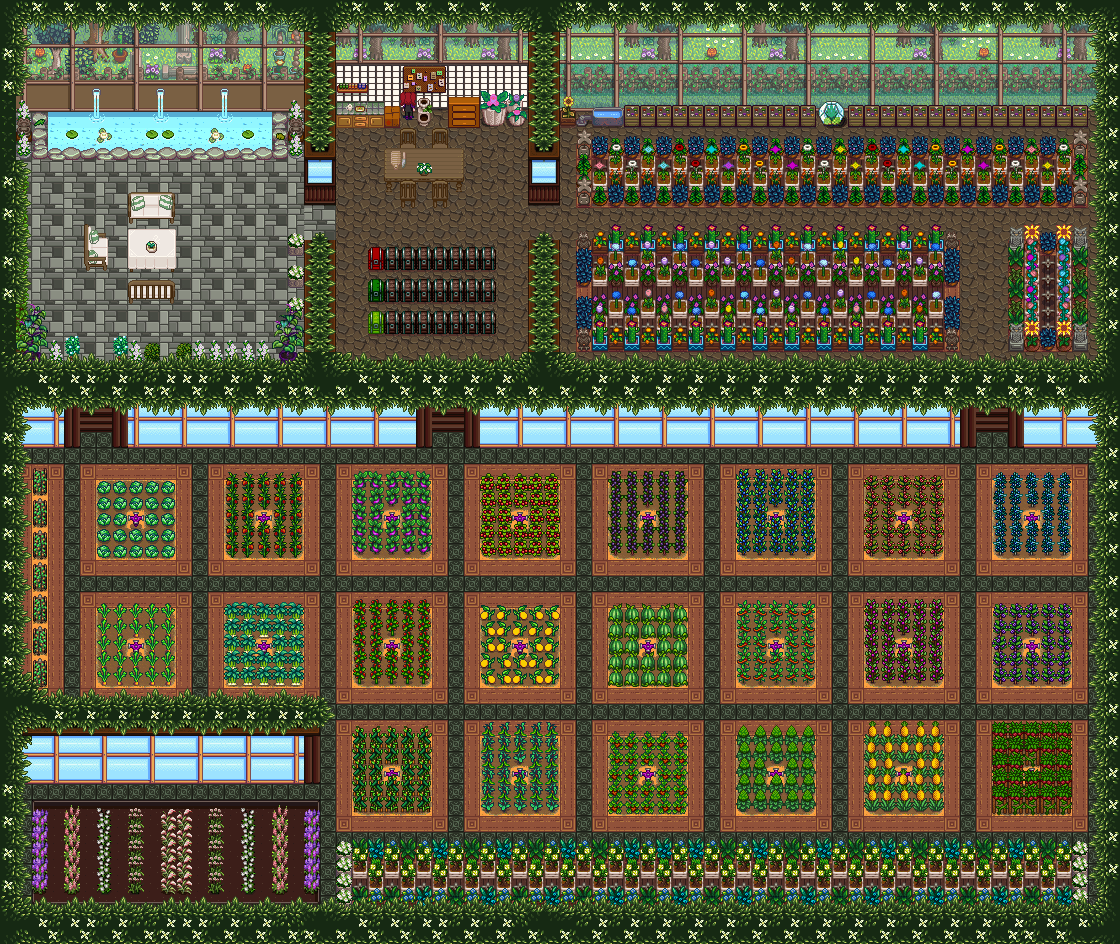 stardew valley greenhouse layout map