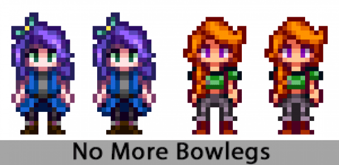 No More Bowlegs Plus (for SMAPI) | Stardew Valley Mod Download Free